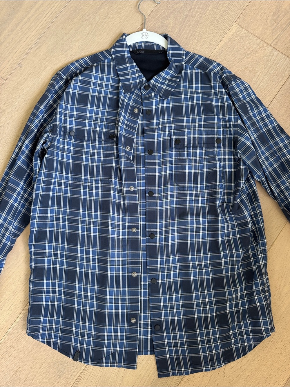 Qor Plaid snap shirt